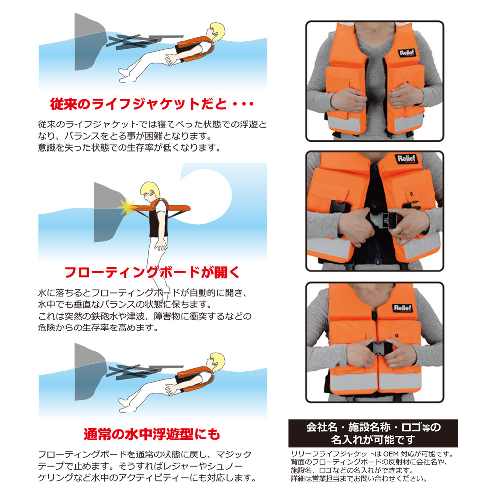 ONE WORLD LTD. / RELIEF LIFE JACKET LY-032 M 40-60kg
